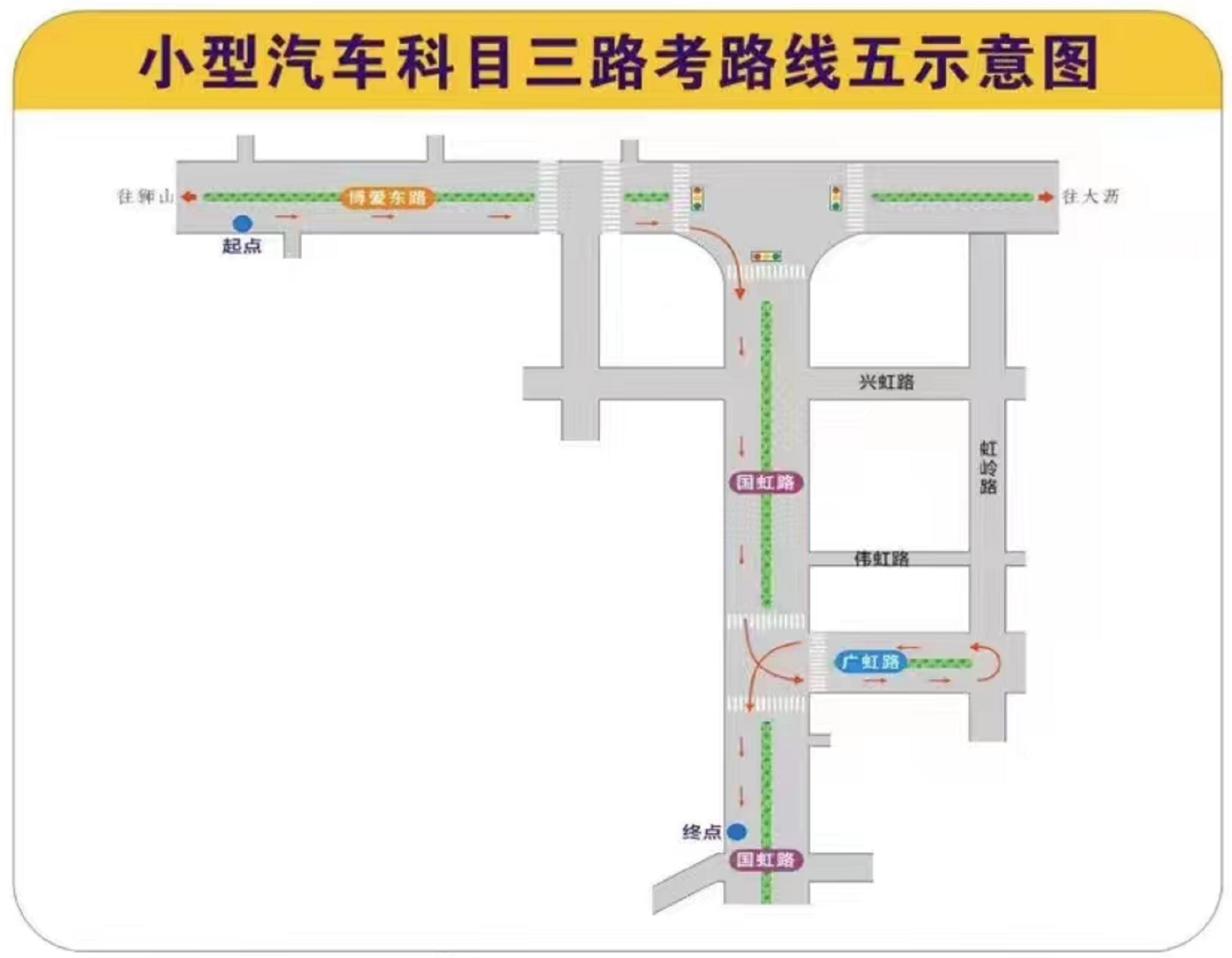 南海考场科目三新增考试路线的告示